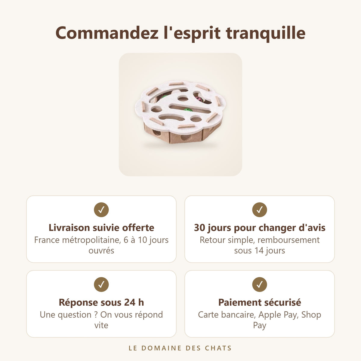 Jouet chat interactif : livraison offerte, retours 30 jours
