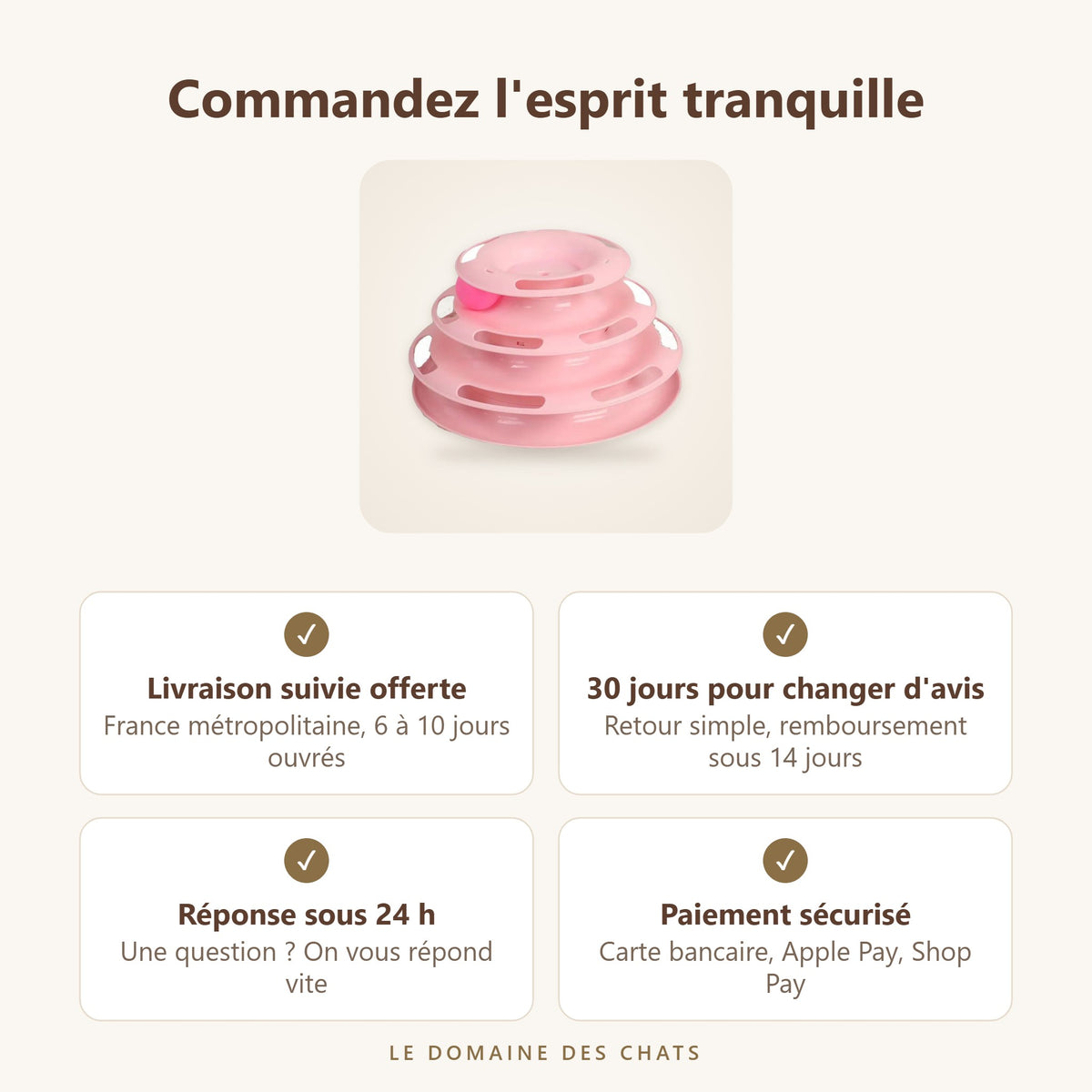 Jouet chat : livraison offerte, retours 30 jours