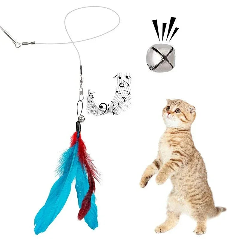 Canne à pêche chat + 10 têtes à plumes – détail du produit 1