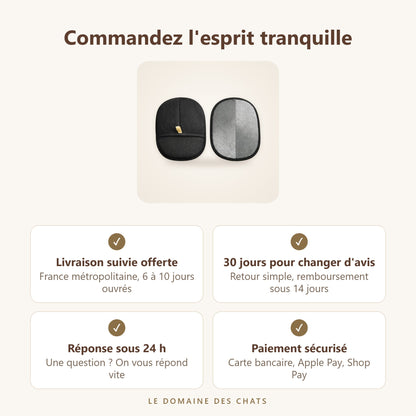 Gant anti-poils chat réutilisable : livraison offerte, retours 30 jours