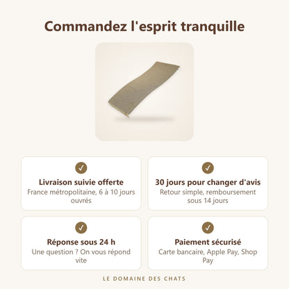 Griffoir chat en carton : livraison offerte, retours 30 jours