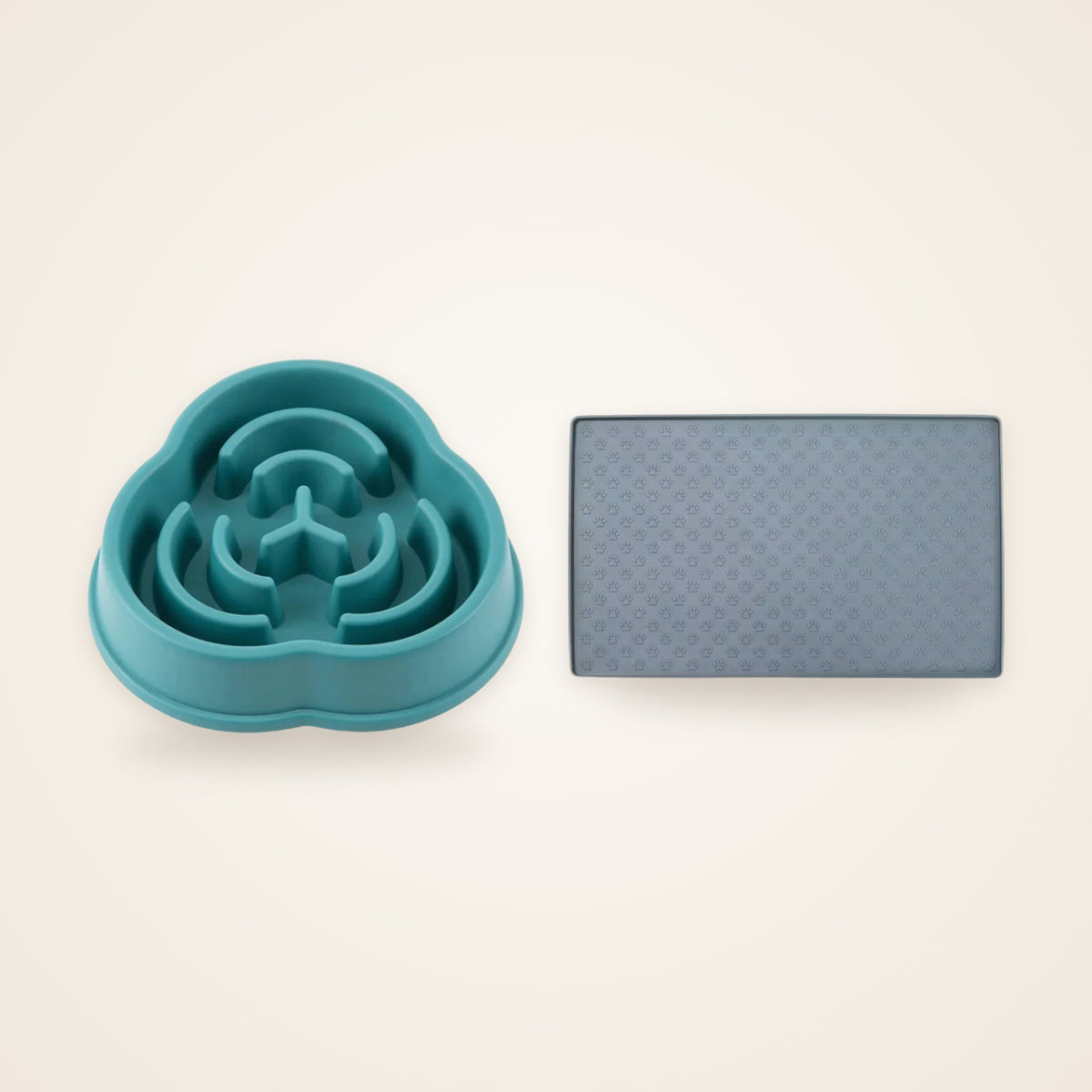 Kit repas anti-glouton : gamelle labyrinthe + tapis