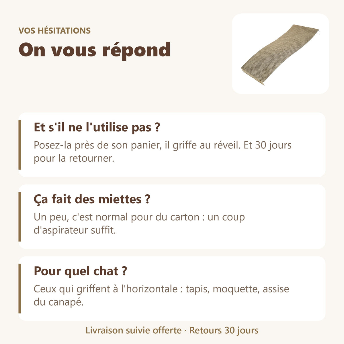Griffoir chat en carton : vos questions, nos réponses